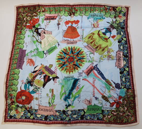 Christian Lacroix Continents Silk Scarf