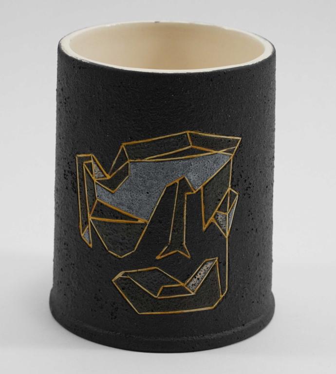 Mid Century Abstract Cubist Ceramic Vase (1 of 3)