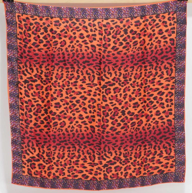 Albert Nippon Leopard Print Silk Scarf (1 of 3)