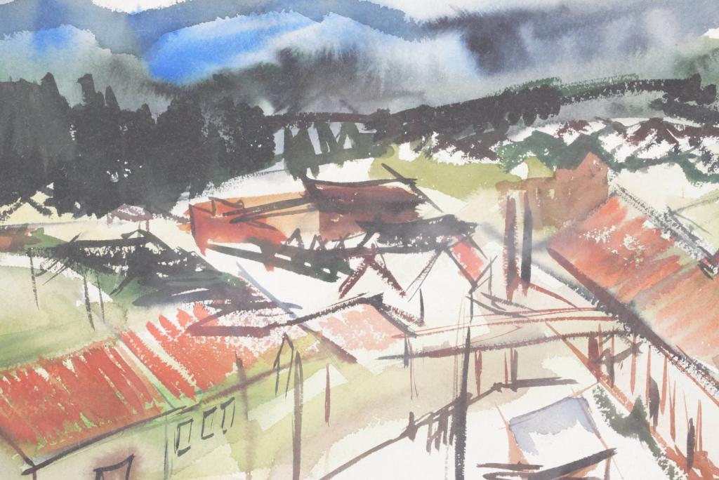Robert Jones Mid Century Modernist Watercolor (1 of 5)