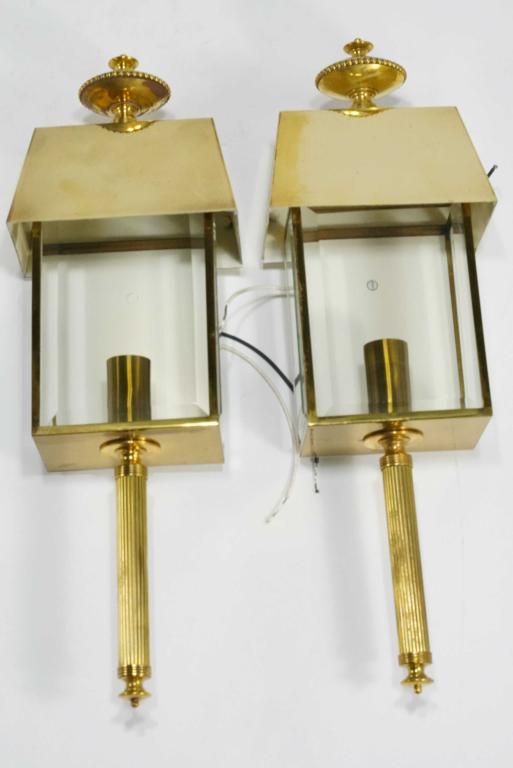 Vintage Brass Outdoor Sconce Lantern Lamps (1 of 5)