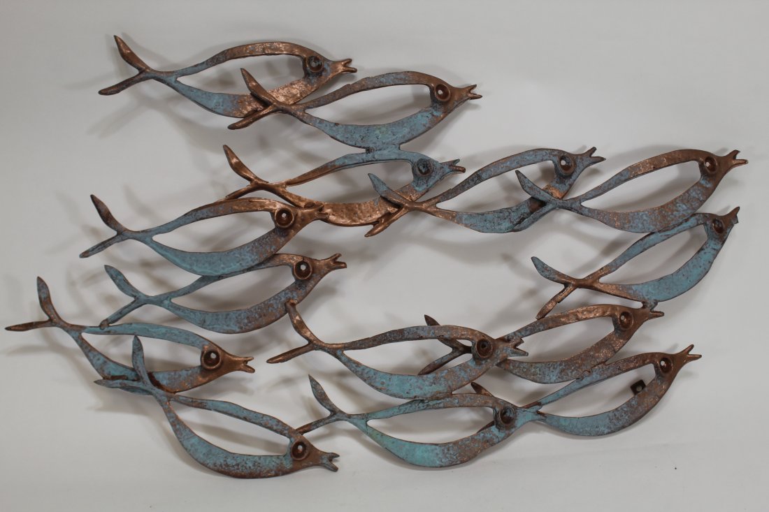 Brutalist Metal Wall Sculpture (1 of 6)