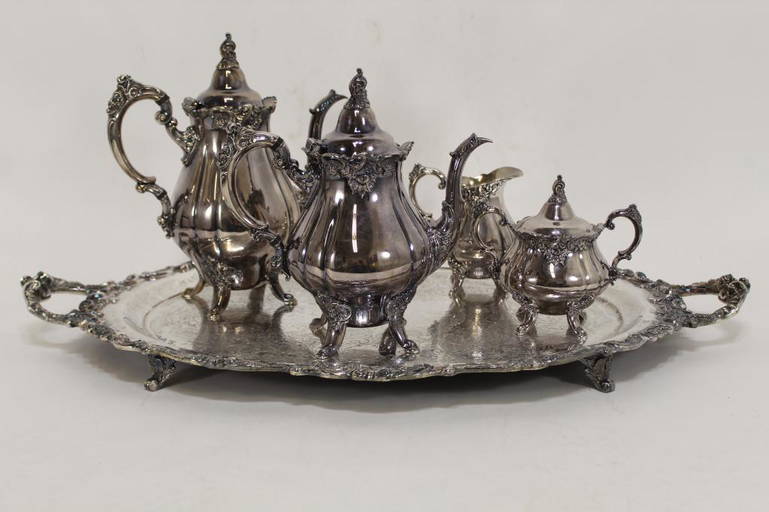 Baroque By Wallace Tea Set With Tray