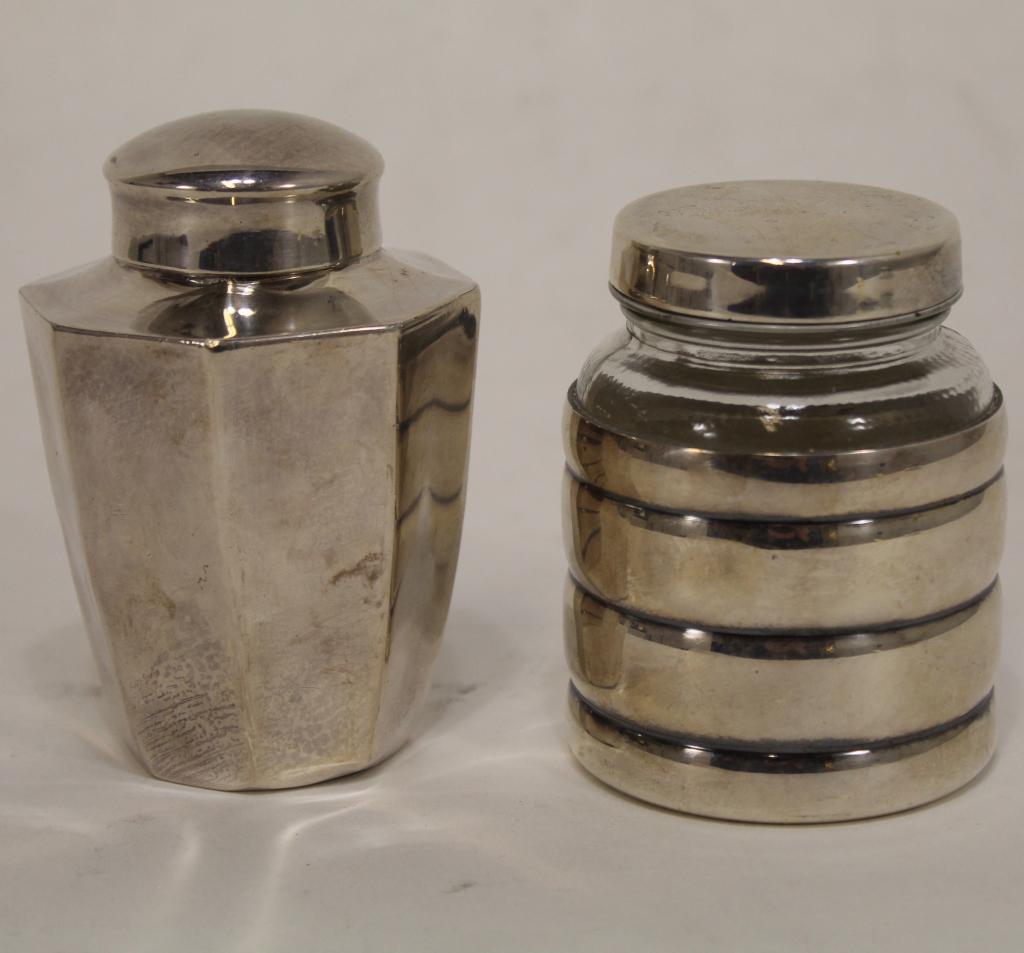 Two Vintage Silver Plated Lidded Jars (1 of 5)