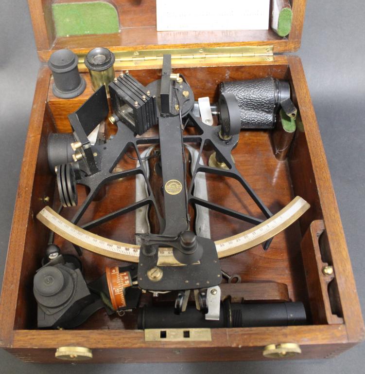 1936 Henry Hughes & Son Sextant  w/ Box (1 of 4)