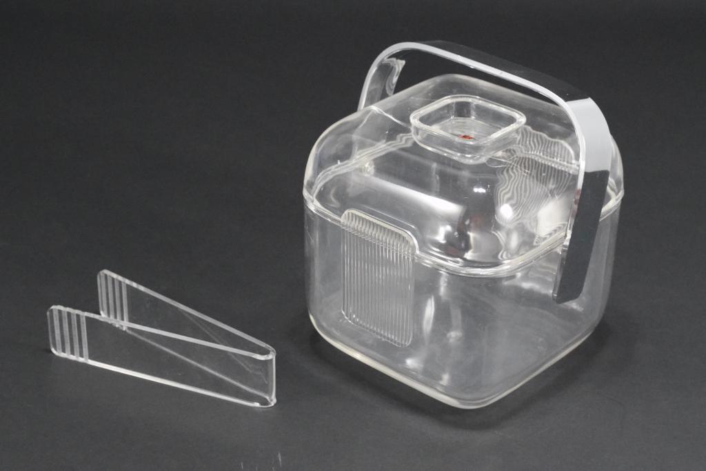 Vintage Guzzini Lucite Ice Bucket with Tongs (1 of 5)
