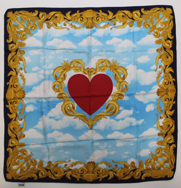 Moschino Heart Silk Scarf (1 of 4)