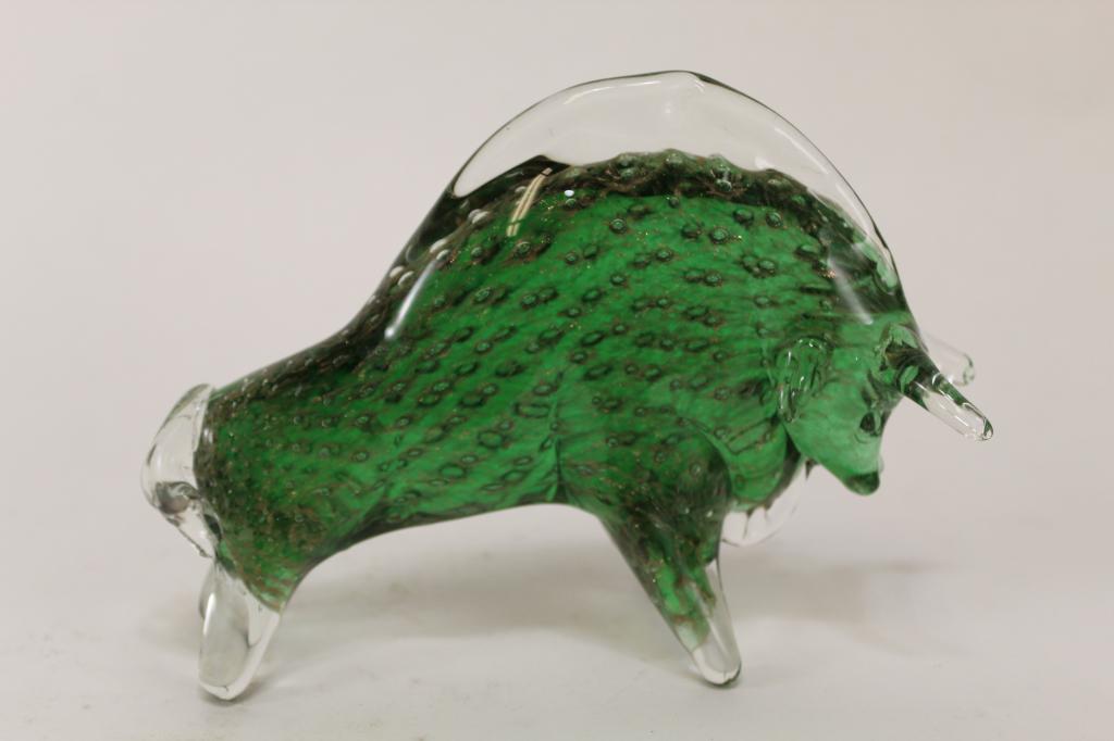 Vintage Murano Glass Bullicante Bull Figure (1 of 5)