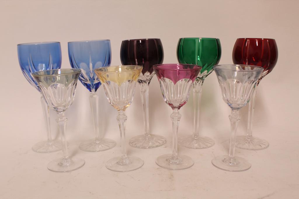 Collection Bohemian Cut Colored Crystal Stemware (1 of 4)