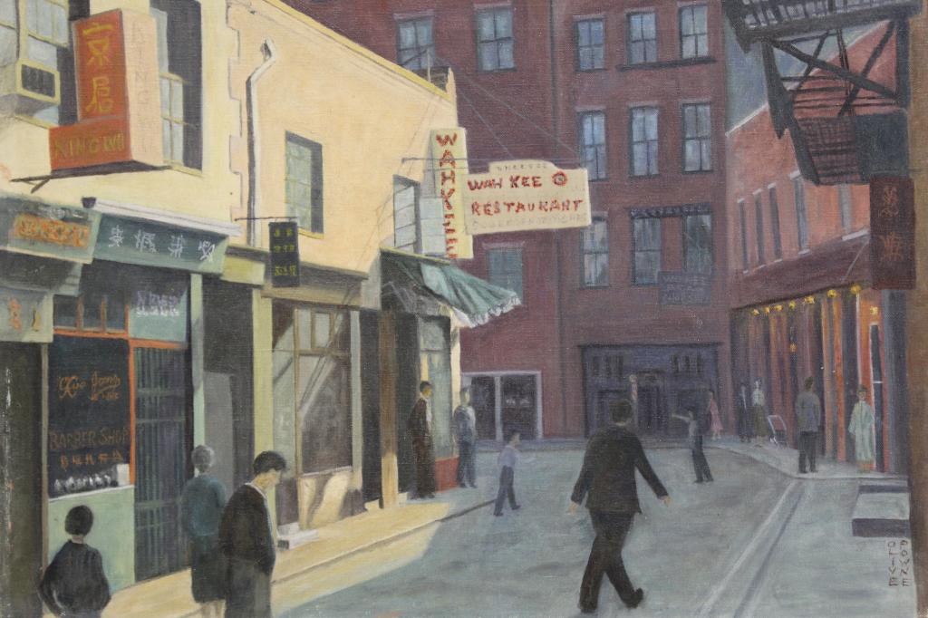 Olive Powne (1901-1980) SF Chinatown Painting (1 of 6)