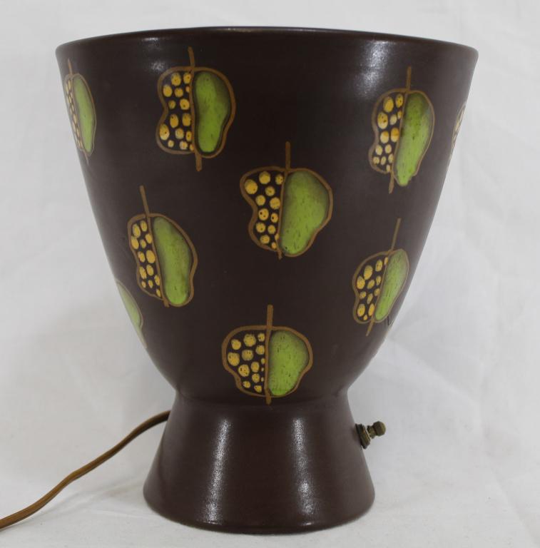 Mid Century Italian Pottery Torchiere Table Lamp (1 of 6)