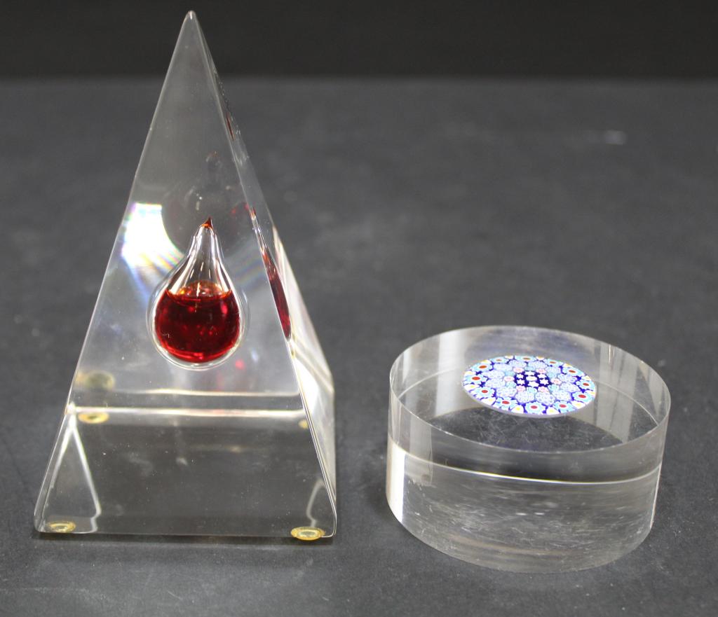 Two Acrylic Mod Sculpture Paperweights (1 of 6)