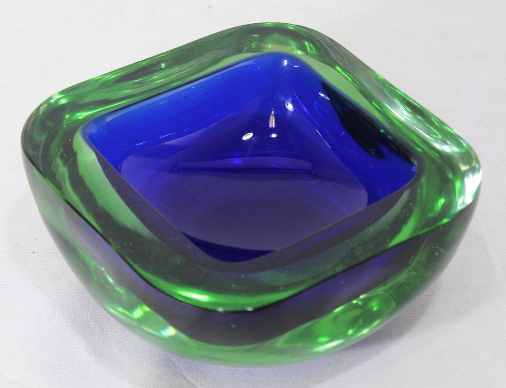 Murano Seguso Sommerso Geode Glass Bowl (1 of 6)