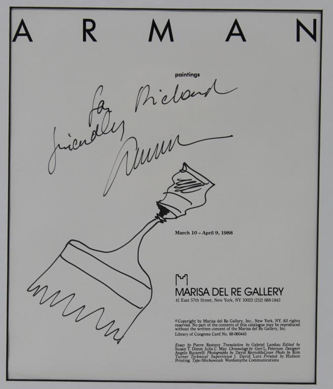 Arman Pierre Fernandez Original Drawing on Poster (1 of 5)