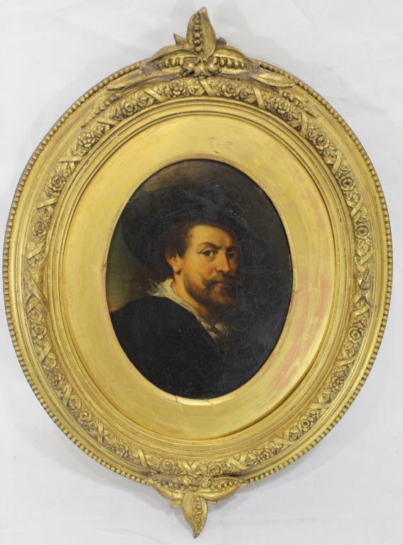 Antique Oil Portrait of Rubens (1 of 3)