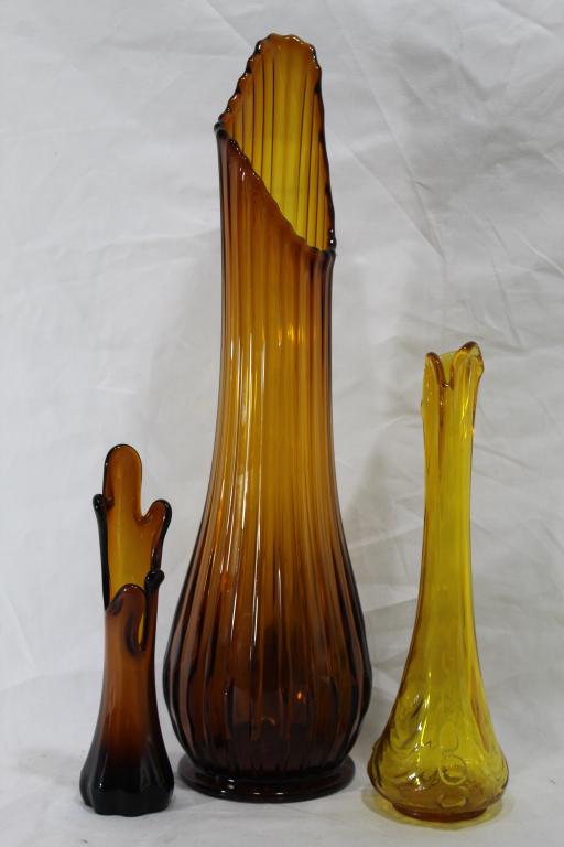 Mid Century Viking Style Glass Vases (1 of 5)