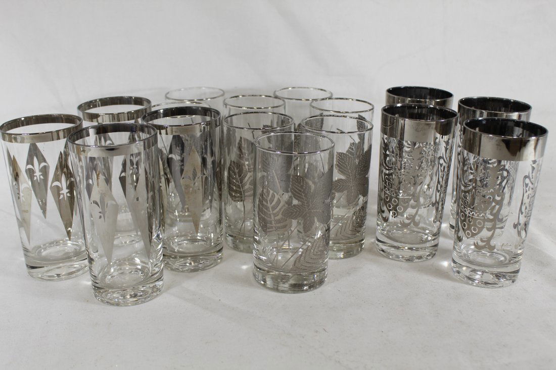 Vintage Silver Gilt Barware Highball Glasses (1 of 6)