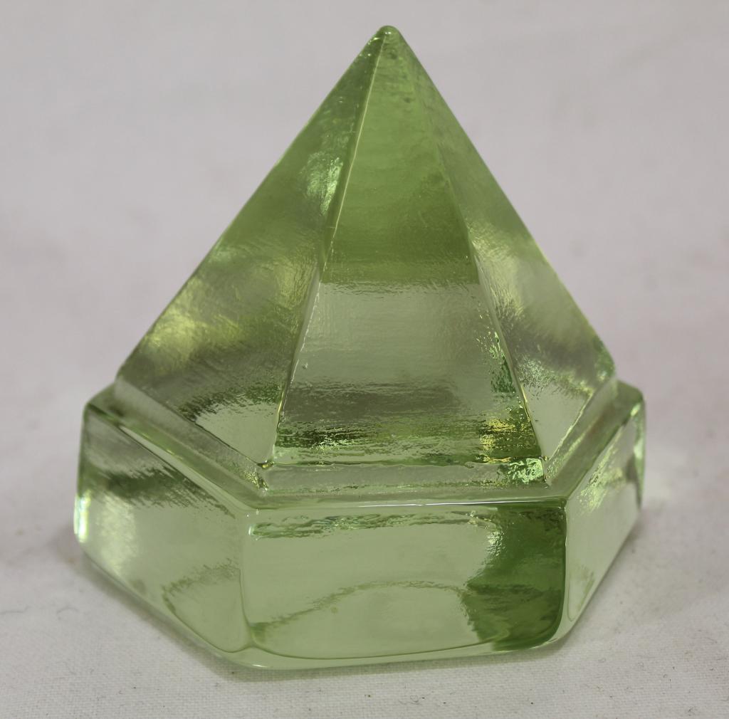 Ship's Green Glass Deck Prism / Paperweight (1 of 3)