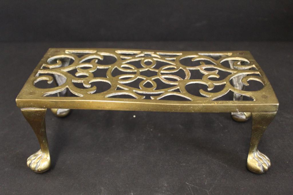 English Georgian Brass Trivet (1 of 6)