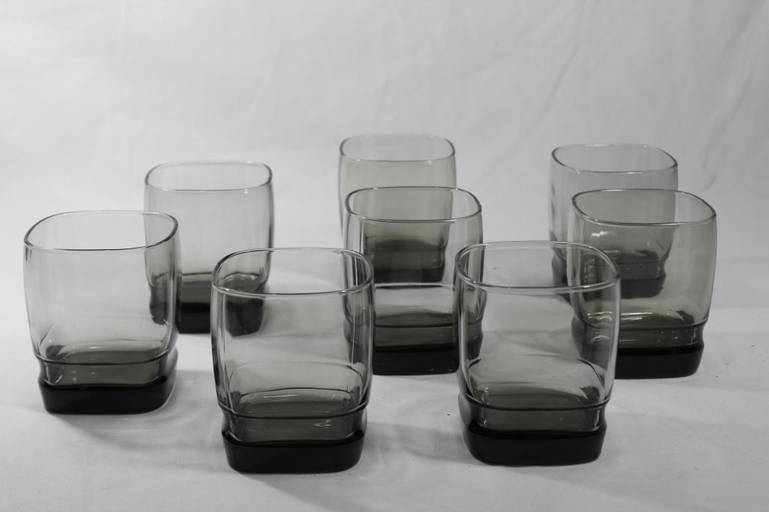70's Mod Whiskey / Old Fashioned Bar Glasses