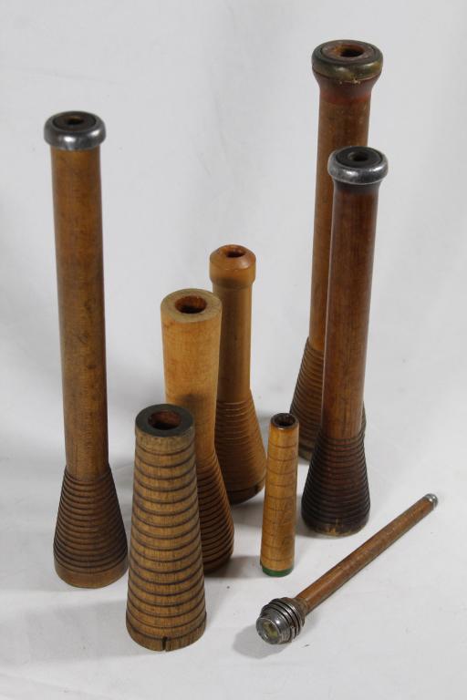 Antique Industrial Wood Spindle Bobbins (1 of 6)
