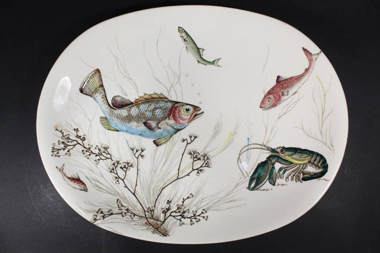 Vintage Johnson Bros. Fish Oval Platter