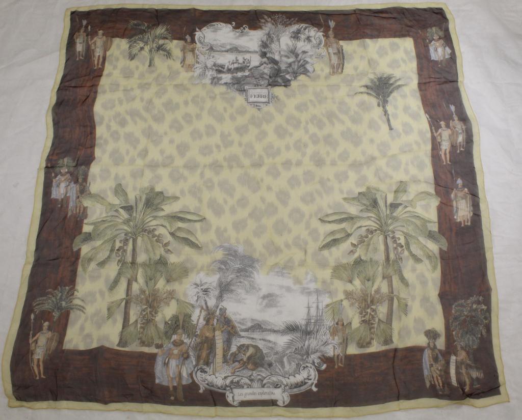 Gianfranco Ferre Large Sheer Silk Scarf (1 of 6)