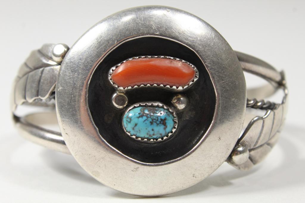 Navajo Shadow Box Bracelet Signed Willie (1 of 5)