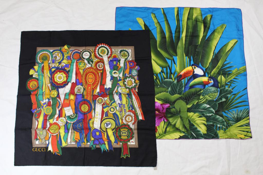 Two Gucci Silk Scarves (1 of 8)