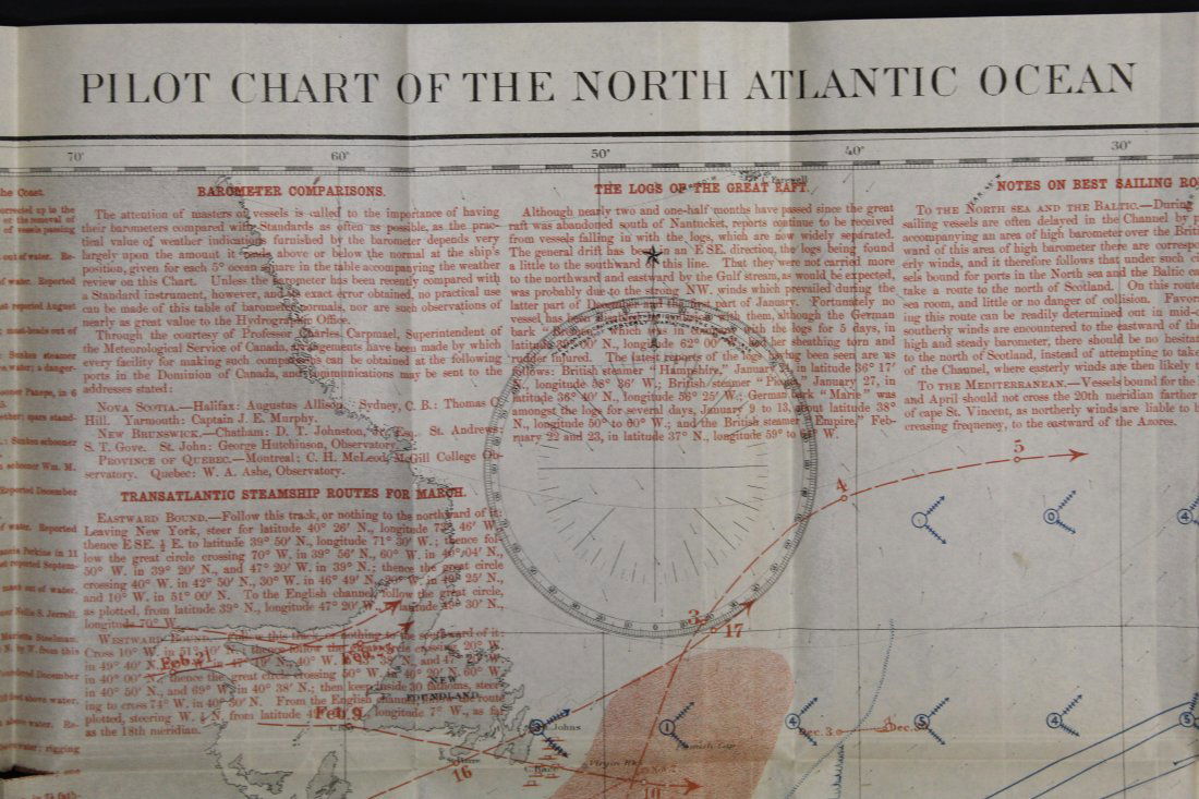 1888 Pilot Chart of the North Atlantic Ocean (1 of 12)