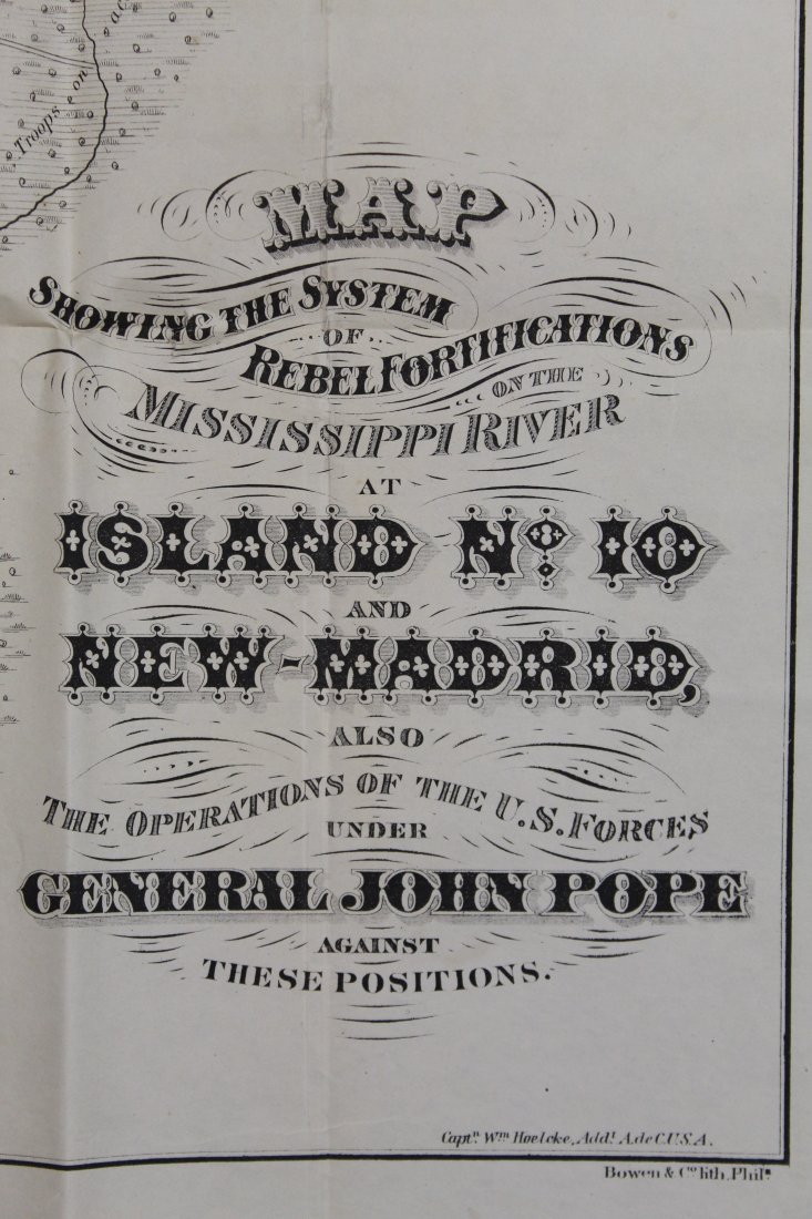 1862 John Pope Civil War Map Missouri Bowen (1 of 12)