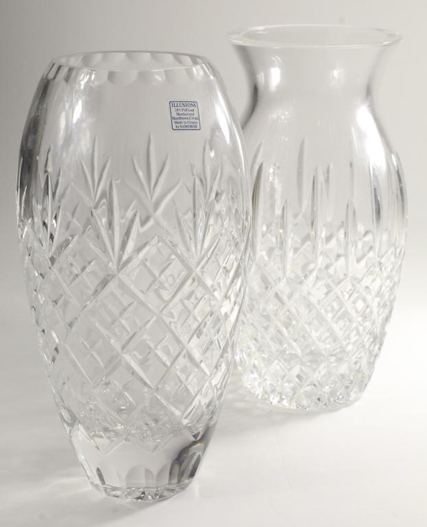 Lenox & Samobor Hand Cut Crystal Vases (1 of 3)