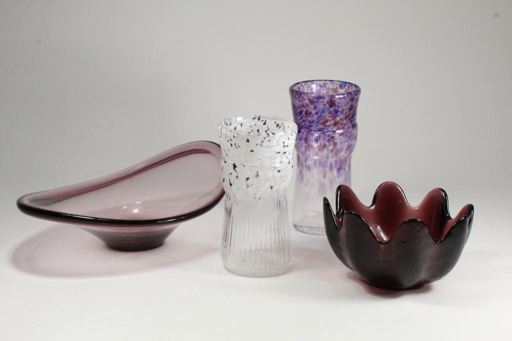 Blenko Lotus Bowl & Art Glass (1 of 4)