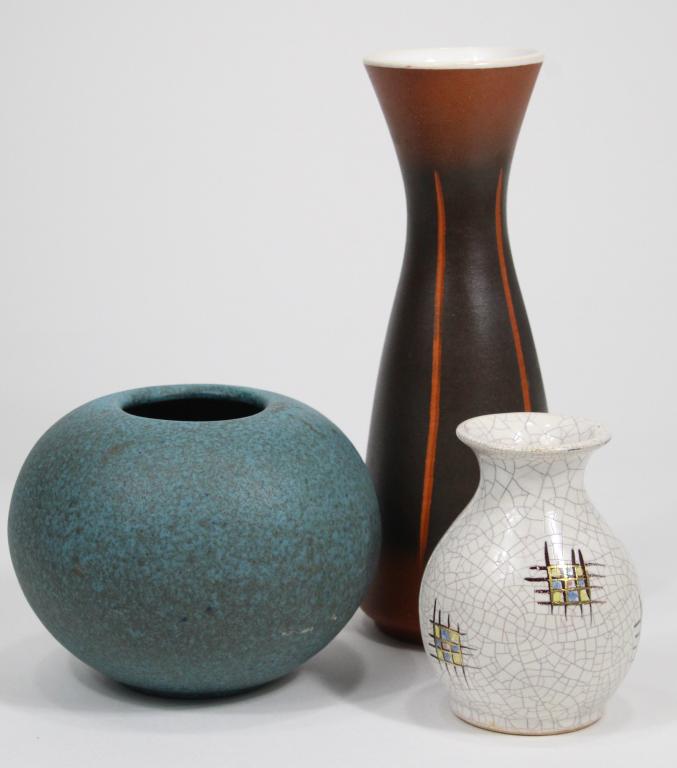 3 Mid-Century Ceramic Vases (1 of 4)