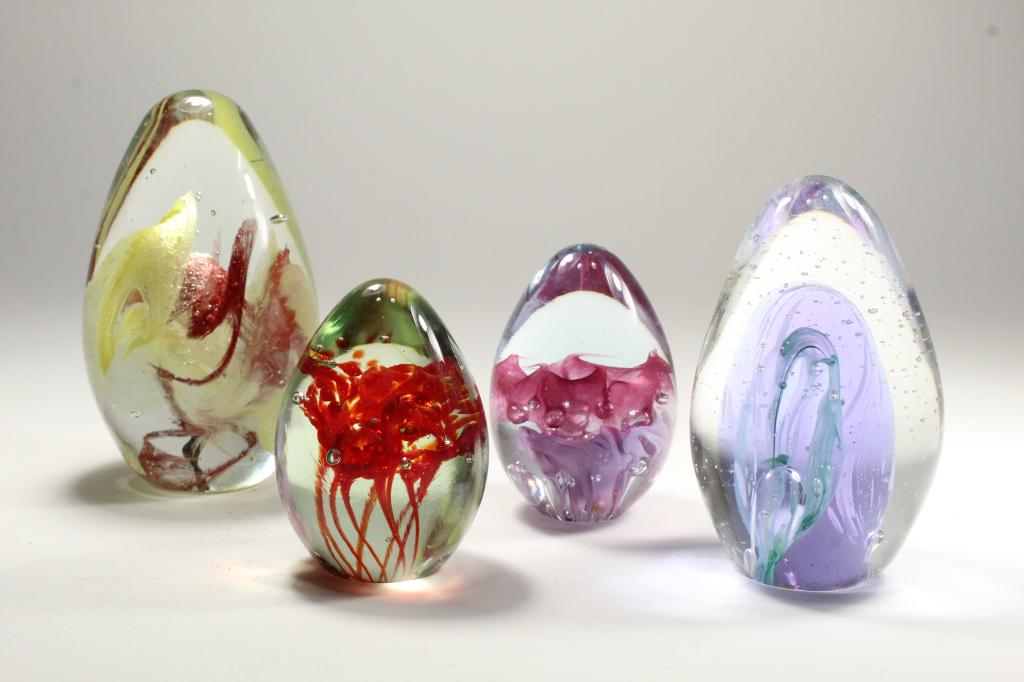 Murano Style Art Glass Paperweights (1 of 4)
