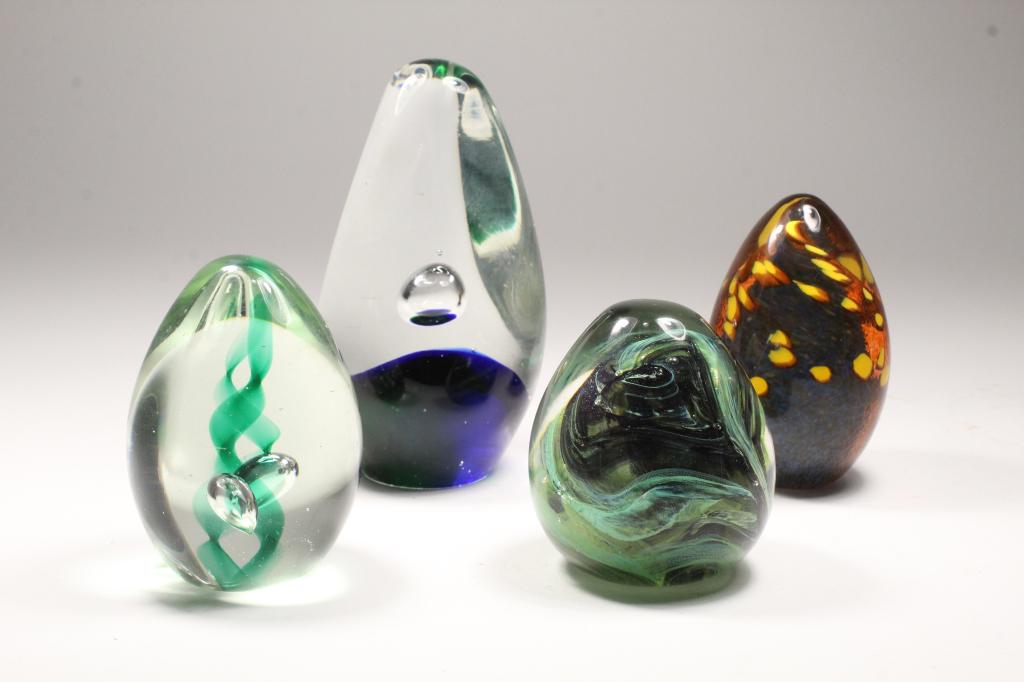 Murano Style Art Glass Paperweights (1 of 6)