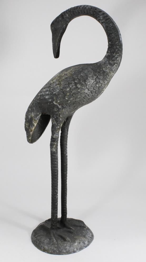 Cast Aluminum Crane Garden Statue (1 of 5)