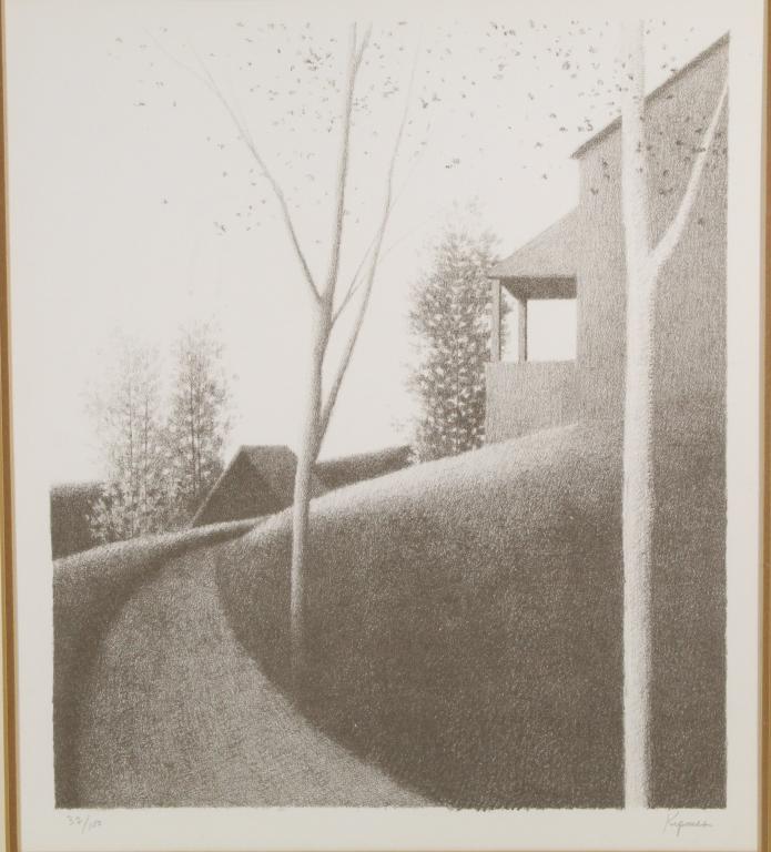 Robert Kipniss (1931-) Hillside Path Lithograph (1 of 6)