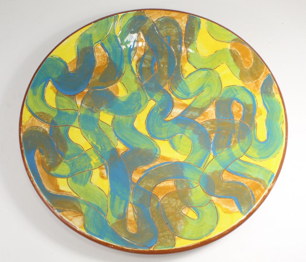 Studio Art Pottery  Plate / Bowl Signed Walker (1 of 6)