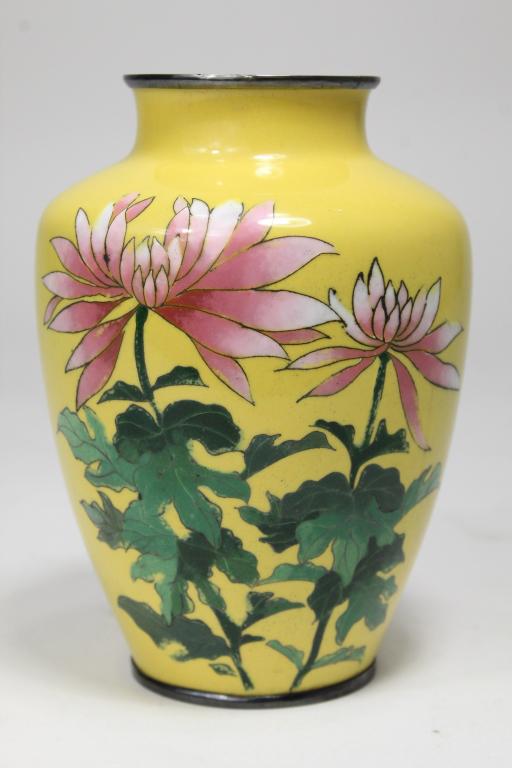 Vintage Japanese Silver Mounted Cloisonne Vase (1 of 5)