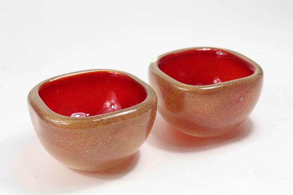Carlo Scarpa Venini Style Murano Pulegoso Bowls (1 of 6)