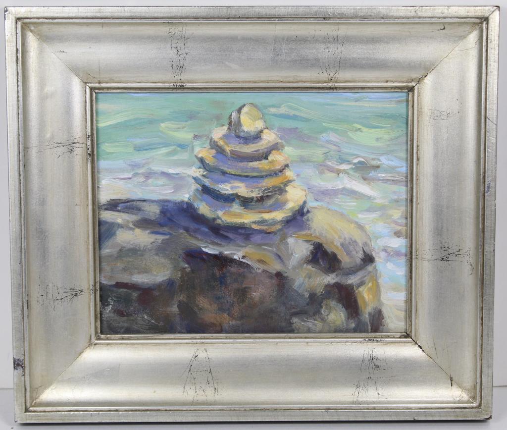 Abstract Impressionist Seascape Oil Painting (1 of 4)