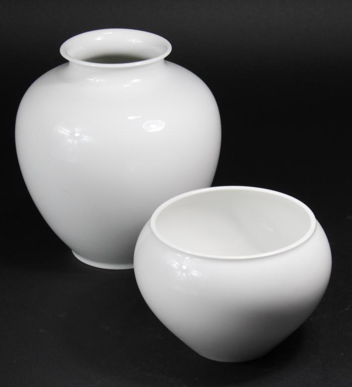 White KPM Trude Petri & Kaiser Porcelain Vases (1 of 5)