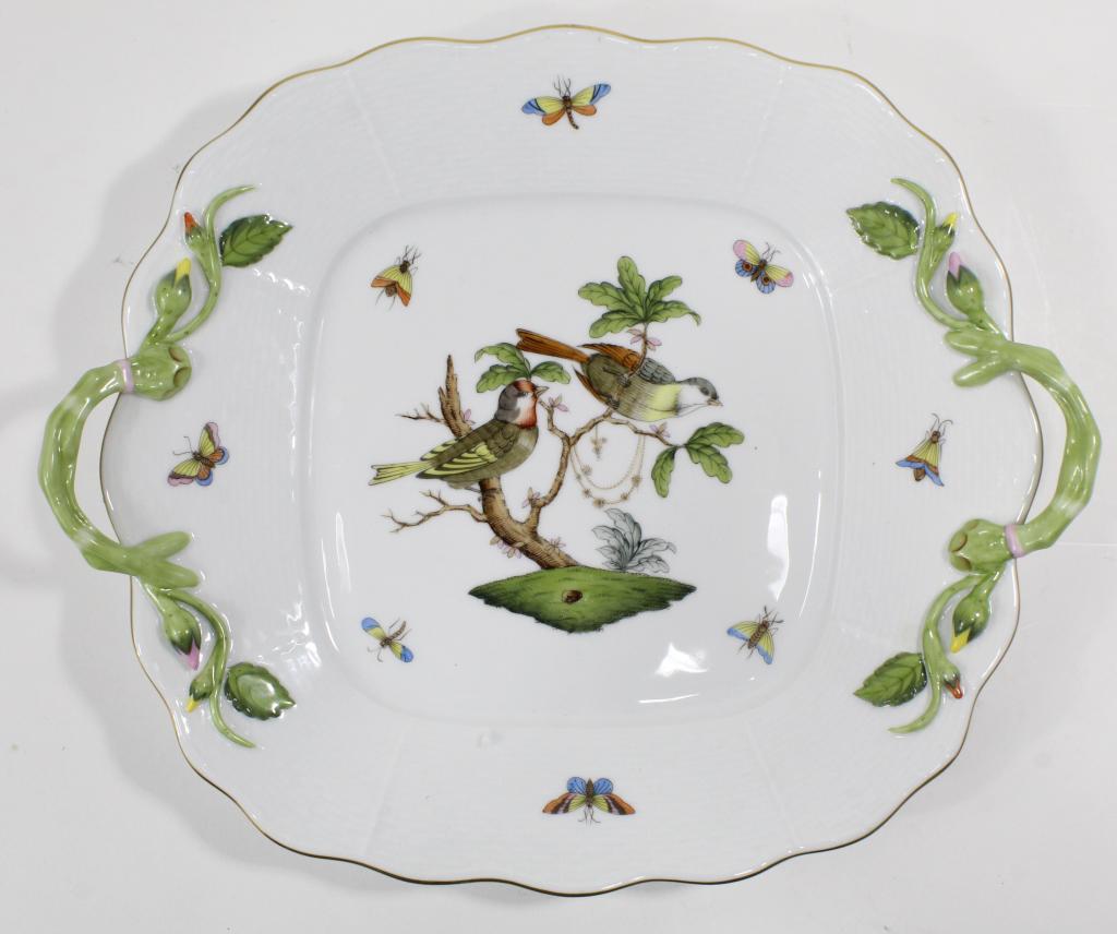 Herend Rothschild Bird Pattern Cake Plate (1 of 6)
