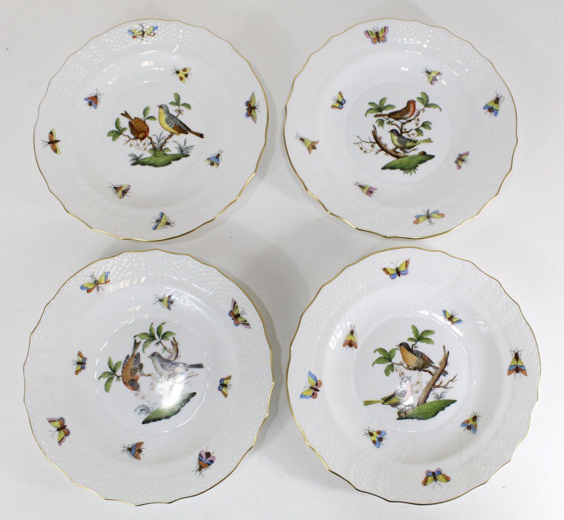 Herend ROTHSCHILD BIRD Pattern Salad Plates (1 of 8)