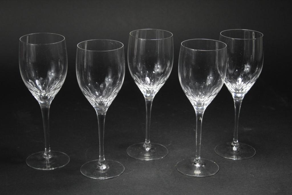 Orrefors PRELUDE Claret Wine Glasses: Set of 5 in excellent condition. 7 3/8" H.