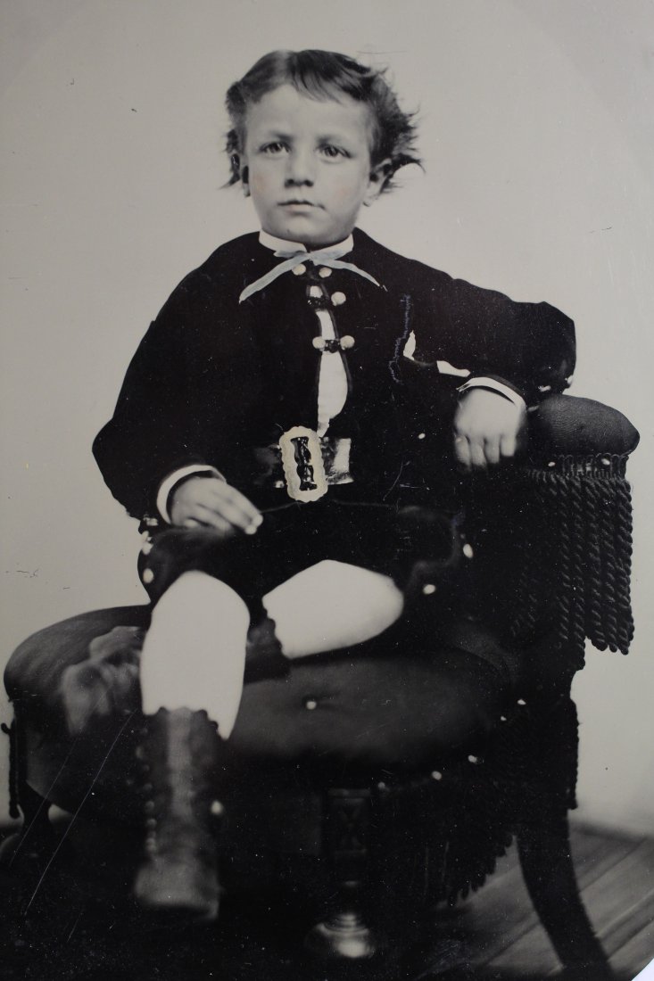 Antique Large Tintype Photograph Young Boy (1 of 6)