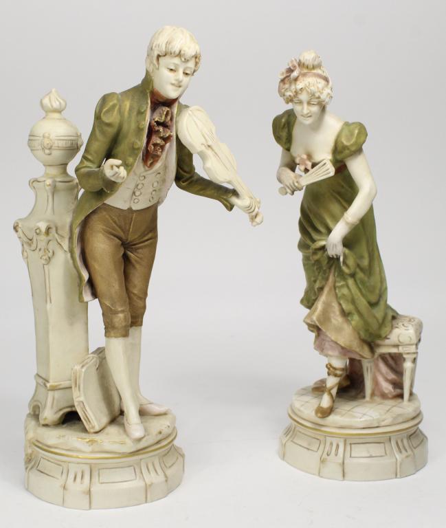 Antique Royal Dux Bohemia Porcelain Figurines (1 of 8)