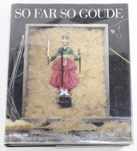 Jean-Paul Goude / So Far So Goude Art Book: So Far, So Goude, by Jean-Paul Goude. Hardcover edition published by Assouline, 2005. Good condition; dust jacket with later Does not include original DVD disk. 11.5" x 9.75".