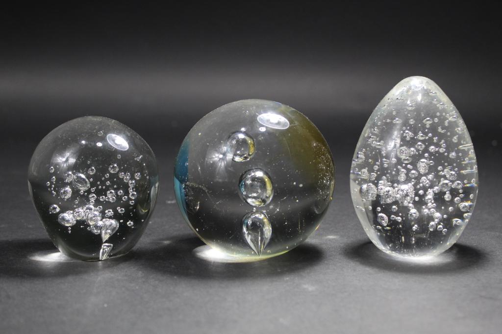 Sally Worcester & Other Glass Bubble Paperweight (1 of 5)